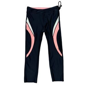 Breathe By Body Glove Black & Coral Pink Surf Capri Leggings